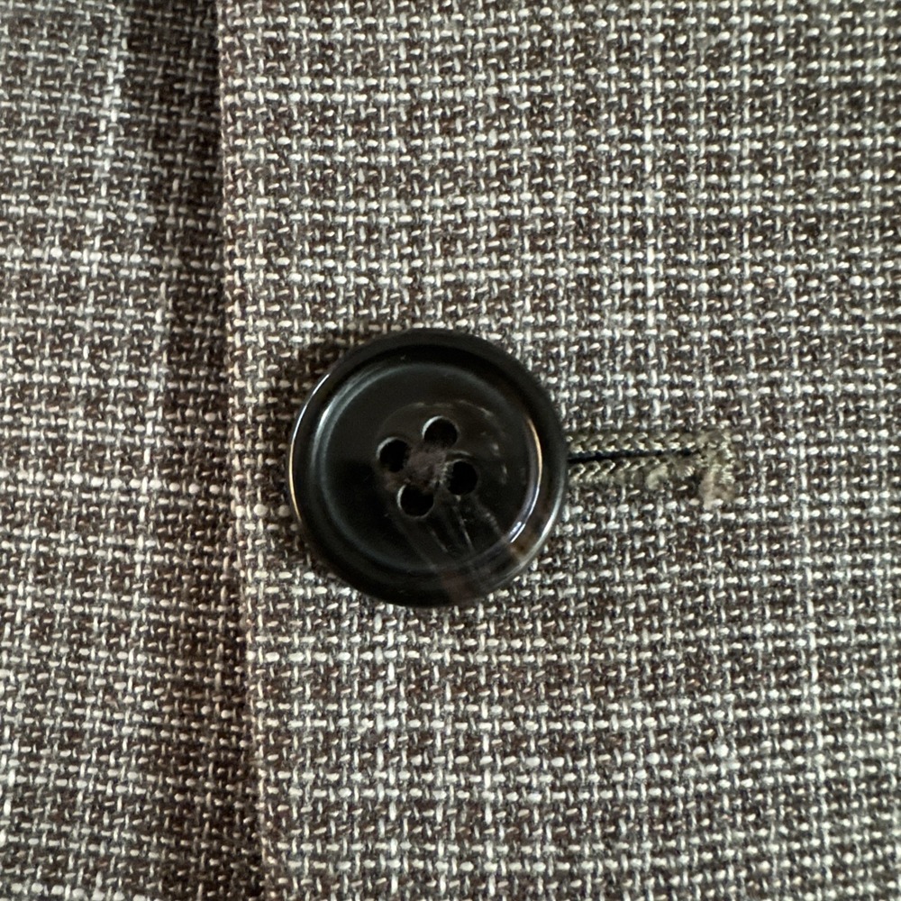 LRL Ralph Lauren Brown Tweed Weave Plaid Blazer Sport Coat Jacket 46L Black Labe - Picture 3 of 12